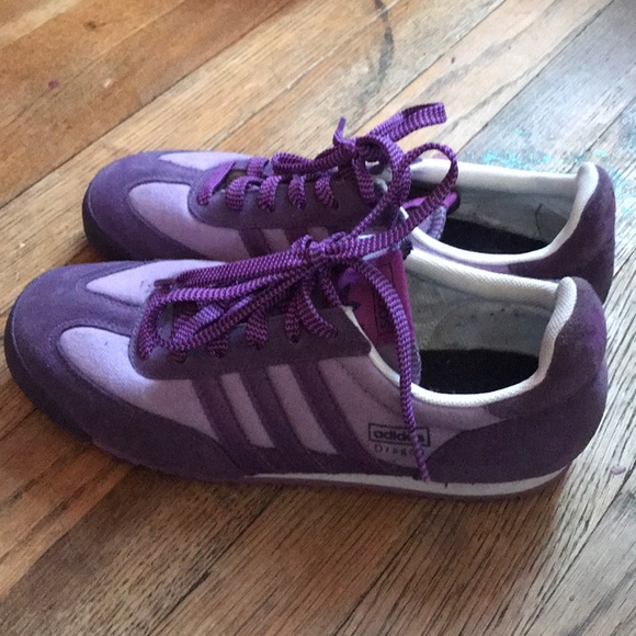 purple adidas dragons
